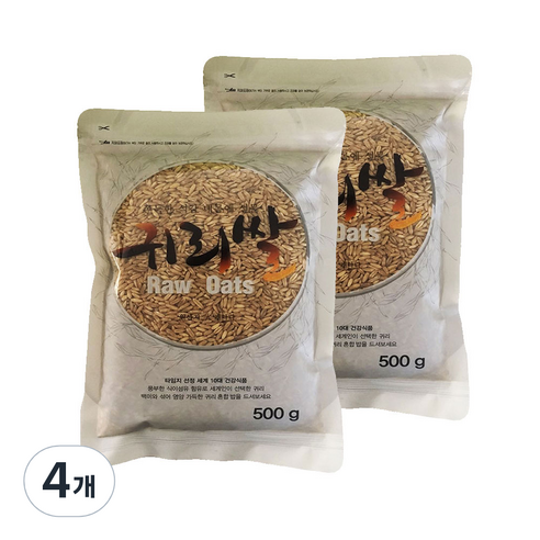 귀리쌀, 500g, 4개
