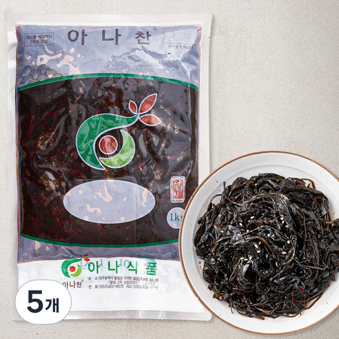 아나찬 고추잎무침, 1kg, 5개