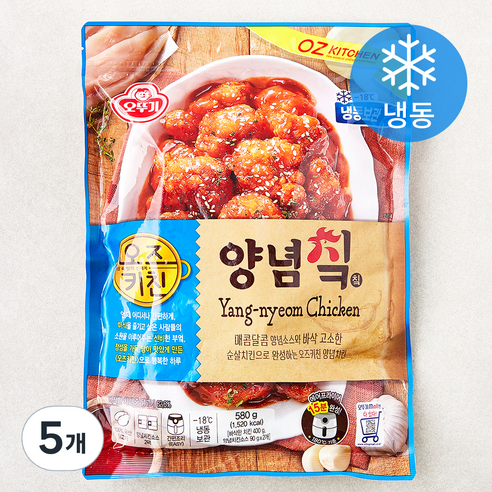 오뚜기 오즈키친 양념치킨 (냉동), 580g, 5개
