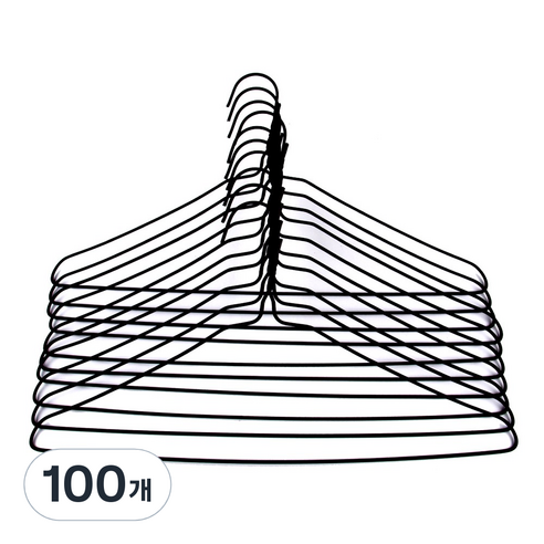 코디스 세탁소옷걸이 2.8mm, 검정색, 100개