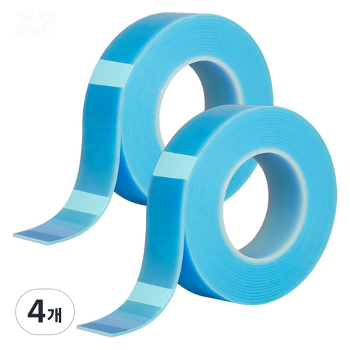 알로데 컬러 나노 매직 양면테이프 5cm x 1m, TYPE10 블루, 4개