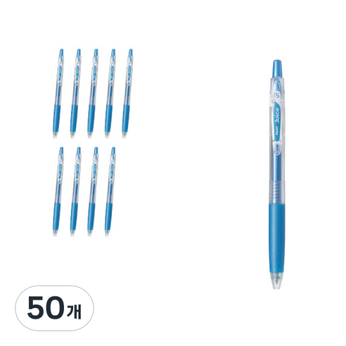 파이롯트 쥬스 젤잉크펜 0.5mm LJU-10EF, 메탈릭블루, 50개
