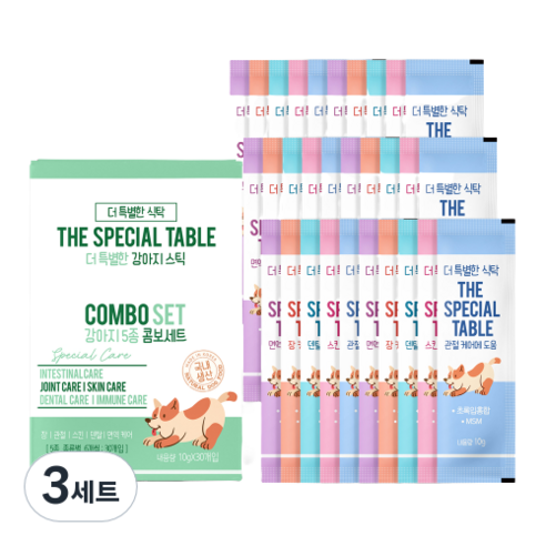 더특별한식탁 강아지 짜먹는 간식, 오리고기맛, 연어맛, 명태맛, 닭고기맛, 소고기맛, 300g, 3세트