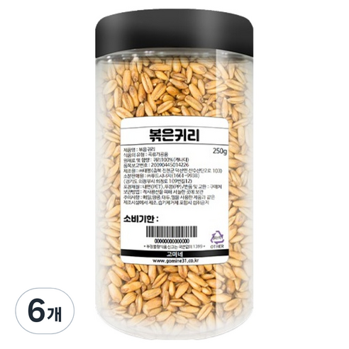 고미네 볶은 귀리, 250g, 6개