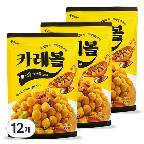 카레볼 스낵, 70g, 12개