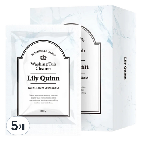 릴리퀸 프리미엄 세탁조 클리너 4p, 800g, 5개