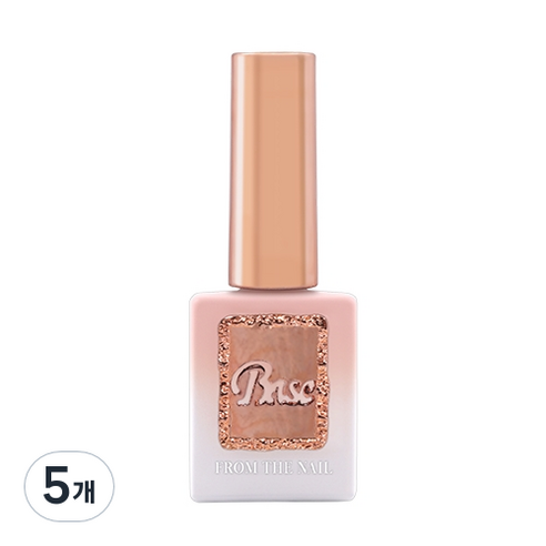 프롬더네일 꾸안꾸 영양 컬러 베이스 젤 네일, 옐로우, 10ml, 5개