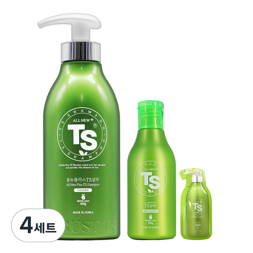 TS 올뉴플러스 샴푸 500g + 100g + 샘플 6g, 4세트