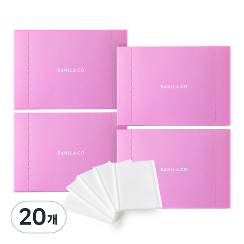 바닐라코 멀티 5겹 화장솜, 80매, 20개