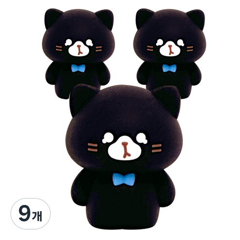 iiGEN 고양이 연필깎이, 검정, 9개