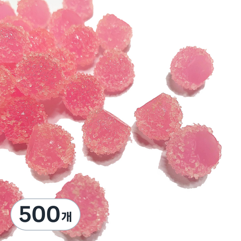 데코덴 알사탕 크런치 슬라임 재료, 500개, 핑크