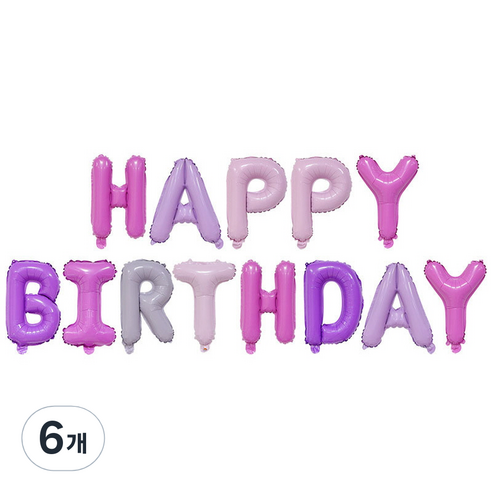 미카엘그라운드 생일 풍선 세트, 캔디, 6개