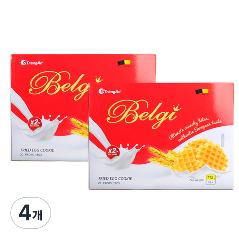 우리가스토리 벨기 에그 버터와플 쿠키 20p, 4개, 278g