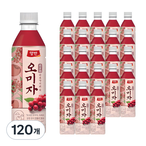 양반 오미자 음료, 500ml, 120개