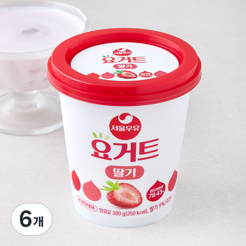 서울우유 요거트 딸기, 380g, 1개입, 6개