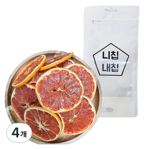 니칩내칩 건조과일 자몽 원형컷, 4개, 20g