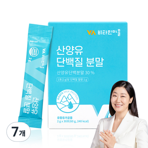 비타민마을 산양유 단백질 분말 스틱 30p, 60g, 7개