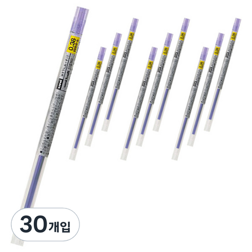 스타일핏 유니볼 시그노 젤잉크 리필심 UMR-109 0.38mm, 바이올렛, 30개