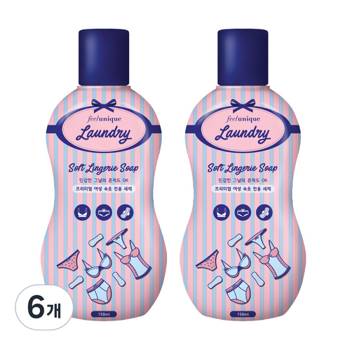 필루니크 런더리 소프트 란제리 솝 액상세제 본품, 150ml, 6개