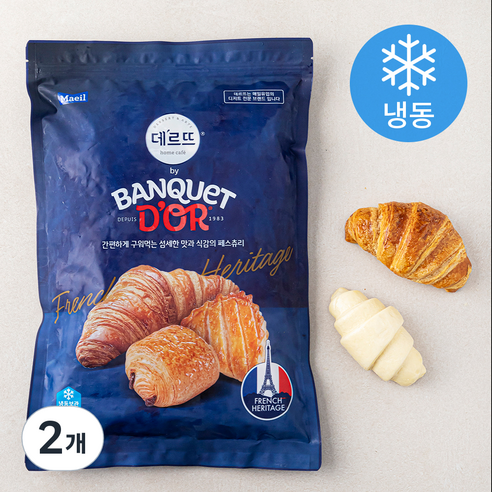 데르뜨 방께도르 크루아상 10개입 (냉동), 600g, 2개