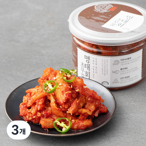 굴다리 김정배 명인젓갈 명태회초무침, 250g, 3개
