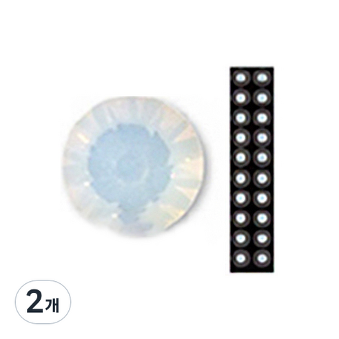 와사비네코 미미츠보 쥬얼리 귀지압패치 M 3.0mm 20p, 화이트오팔, 2개