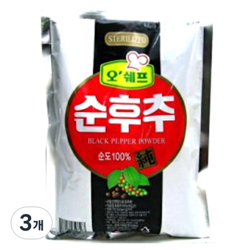 [오뚜기] 오쉐프 순후추, 450g, 3개