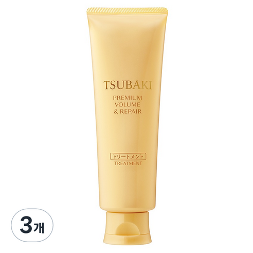 츠바키 프리미엄 볼륨 & 리페어 트리트먼트 까멜리아, 160g, 3개