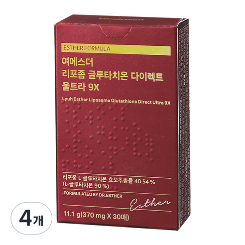 에스더포뮬러 여에스더 리포좀 글루타치온 다이렉트 울트라 9X, 4박스, 30회분