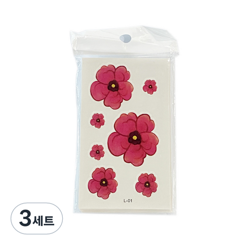 시나몬걸 어린이 컬러 타투 스티커 30p 세트, M 블링, 3세트