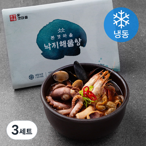 본갯마을 낙지해물탕 650g + 해물탕 소스 100g 세트 (냉동), 3세트