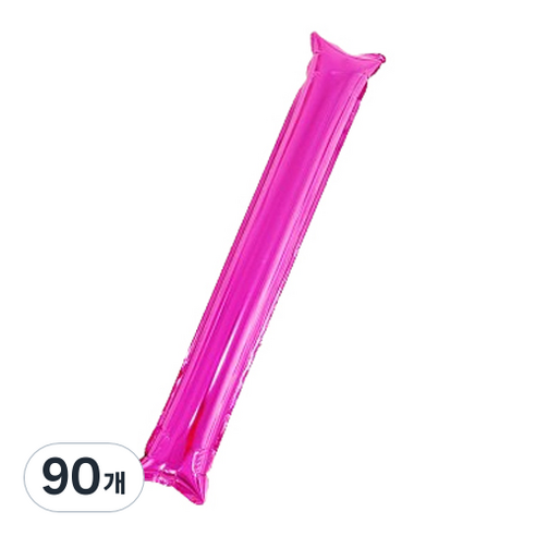마켓감성 무패턴 치어스 풍선막대, 로즈레드, 90개
