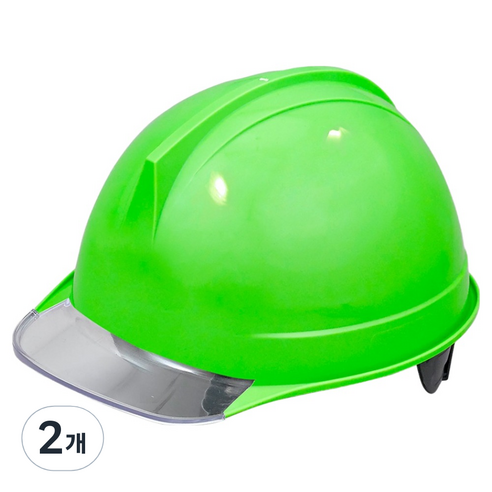 동명 건설현장 공사장 머리보호 투구형 투명창 안전모 그린 DMS-D-3002(AM-831), 2개