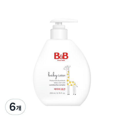 비앤비 베이비 로션, 200ml, 6개