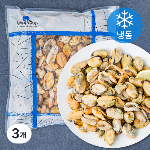 더더착한 자숙 홍합살 (냉동), 500g, 3개