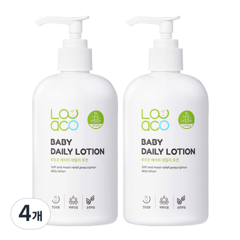 루아코 베이비 데일리 로션, 350ml, 4개