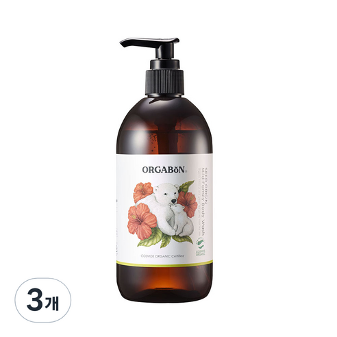 오가본 씨앗품은 순한 패밀리 바디워시, 380ml, 3개