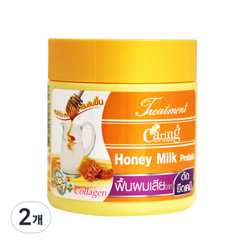 케어링 허니밀크 헤어 트리트먼트 대용량, 500ml, 2개