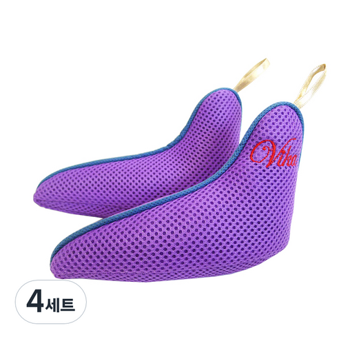 비카 참숯황토 슈즈볼 신발 본품 바이올렛 2p, 4세트