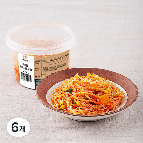 남도애꽃 매콤 콩나물무침, 210g, 6개