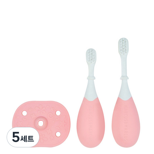 마커스앤마커스 유아 트레이닝 칫솔 3종 세트, 핑크, 5세트