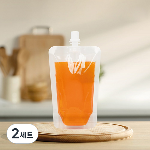 더백퍼센트 투명 스파우트 파우치 200ml, 9mm, 50개입, 2세트