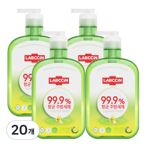 랩신 주방세제 라임향, 20개, 750ml