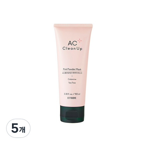 에뛰드 AC 클린업 핑크 파우더 마스크 NEW 100ml, 1개입, 5개