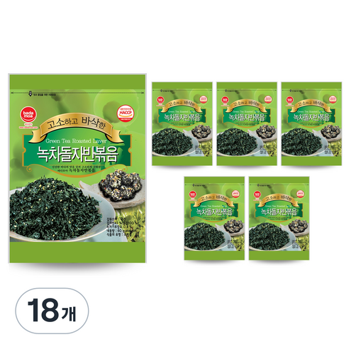 바다모아 녹차 돌자반볶음, 60g, 18개
