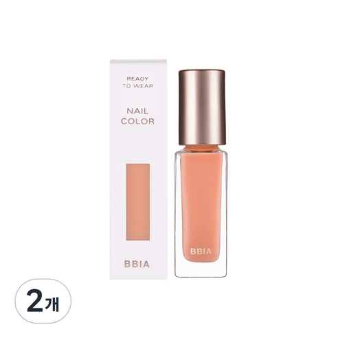 삐아 레디 투 웨어 네일 컬러 매니큐어 7ml, NS03 누드 피치, 2개
