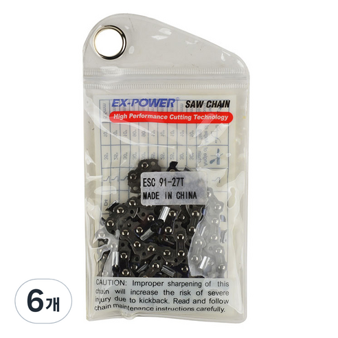 이엑스파워 체인톱날 ESC 91-27T, 6개