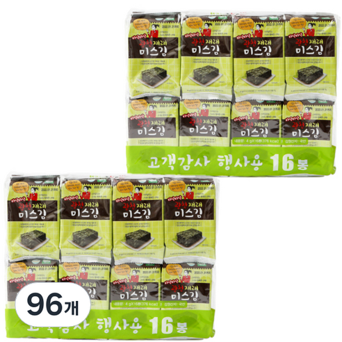 미스김 광천 재래 도시락김, 4g, 96개