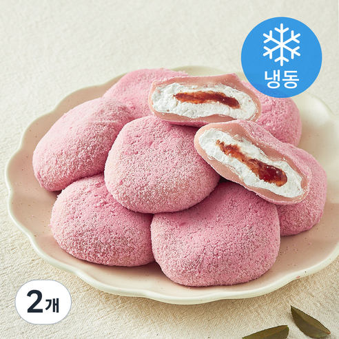 떡미당 딸기잼 크림 찹쌀떡 (냉동), 500g, 2개, 1개입