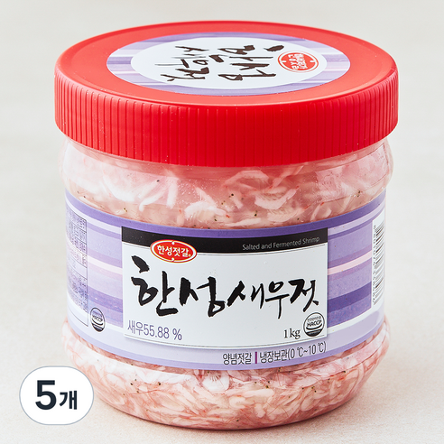 한성젓갈 한성새우젓, 1kg, 5개